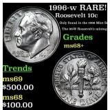 1996-w Roosevelt Dime RARE! 10c Grades Gem++ Unc