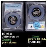 1976-s Proof Jefferson Nickel 5c pr69 dcam PCGS