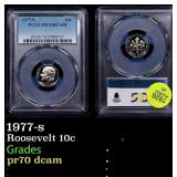 PCGS 1977-s Proof Roosevelt Dime 10c Graded pr70 d