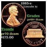 1985-s Proof Lincoln Cent 1c Grades GEM++ Proof De