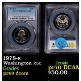1978-s Proof Washington Quarter 25c pr69 dcam PCGS