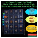 20 Great Coins of the World, hand selected, many t