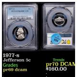 1977-s Proof Jefferson Nickel 5c pr69 dcam PCGS