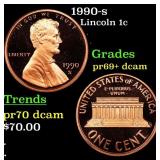 1990-s Proof Lincoln Cent 1c Grades GEM++ Proof De