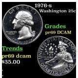 1976-s Proof Washington Quarter 25c Grades GEM++ P