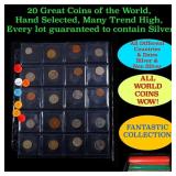 20 Great Coins of the World, hand selected, many t