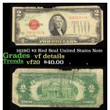 1928G $2 Red Seal United States Note Grades vf det