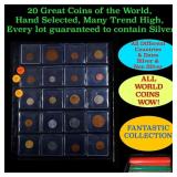 20 Great Coins of the World, hand selected, many t