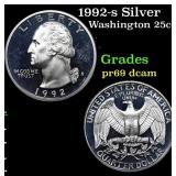 1992-s Silver Proof Washington Quarter 25c Grades