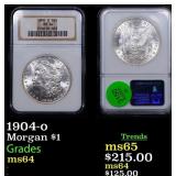 NGC 1904-o Morgan Dollar 1 Graded ms64 By NGC