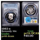 1982-s Proof Kennedy Half Dollar 50c pr69 dcam PCG