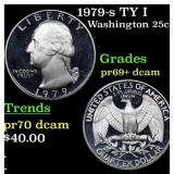 1979-s TY I Proof Washington Quarter 25c Grades GE