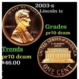 2003-s Proof Lincoln Cent 1c Grades GEM++ Proof De