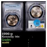 1996-p Kennedy Half Dollar 50c ms66 PCGS