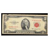 1953C $2 Red Seal United States Note Grades vf+