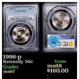 1996-p Kennedy Half Dollar 50c ms67 PCGS