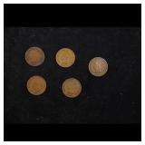 Lot of Five Coins - 1897, 1898, 1901, 1903, 1907 I