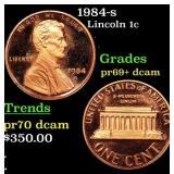 1984-s Proof Lincoln Cent 1c Grades GEM++ Proof De