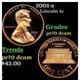 2001-s Proof Lincoln Cent 1c Grades GEM++ Proof De