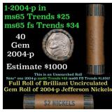 BU Shotgun Jefferson 5c roll, 2002-p 40 pcs Bank $