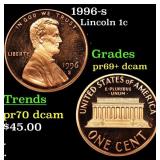 1996-s Proof Lincoln Cent 1c Grades GEM++ Proof De