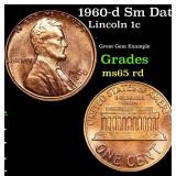 1960-d Sm Date Lincoln Cent 1c Grades GEM Unc RD