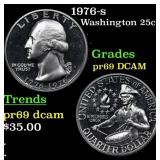 1976-s Proof Washington Quarter 25c Grades GEM++ P