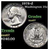 1978-d Washington Quarter 25c Grades GEM++ Unc