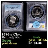 1976-s Clad Proof Kennedy Half Dollar 50c pr69 dca