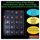 20 Great Coins of the World, hand selected, many t