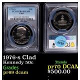 1976-s Clad Proof Kennedy Half Dollar 50c pr69 dca