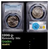 1996-p Kennedy Half Dollar 50c ms64 PCGS