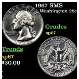 1967 SMS Washington Quarter 25c Grades sp67