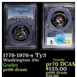1776-1976-s Ty3 Proof Washington Quarter 25c pr69