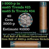 BU Shotgun Jefferson 5c roll, 2005-p Bison 40 pcs