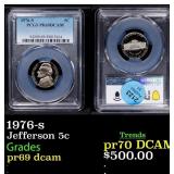 1976-s Proof Jefferson Nickel 5c pr69 dcam PCGS