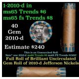 BU Shotgun Jefferson 5c roll, 2010-d 40 pcs Bank $