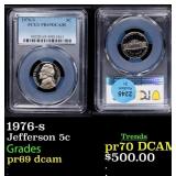 1976-s Proof Jefferson Nickel 5c pr69 dcam PCGS