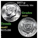 1977-p Kennedy Half Dollar 50c Grades GEM++ Unc
