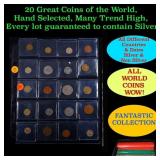 20 Great Coins of the World, hand selected, many t