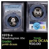 1978-s Proof Washington Quarter 25c pr69 dcam PCGS