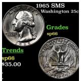 1965 SMS Washington Quarter 25c Grades sp66
