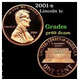 2001-s Proof Lincoln Cent 1c Grades GEM++ Proof De