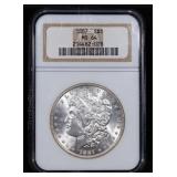 NGC 1887-p Morgan Dollar 1 Graded ms64 By NGC