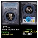 1978-s Proof Washington Quarter 25c pr69 dcam PCGS