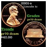 2001-s Proof Lincoln Cent 1c Grades GEM++ Proof De