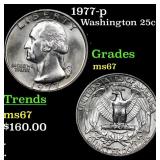 1977-p Washington Quarter 25c Grades GEM++ Unc