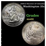 2009-d Disctrict of Columbia Washington Quarter 25