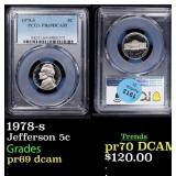 1978-s Proof Jefferson Nickel 5c pr69 dcam PCGS