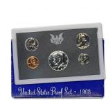 1968 United States Mint Proof Set 5 coins